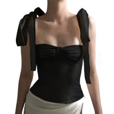 Solid Color Regular Low Bandage Blouse